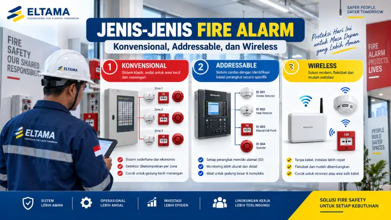 Jenis-Jenis Fire Alarm: Konvensional, Addressable, dan Wireless